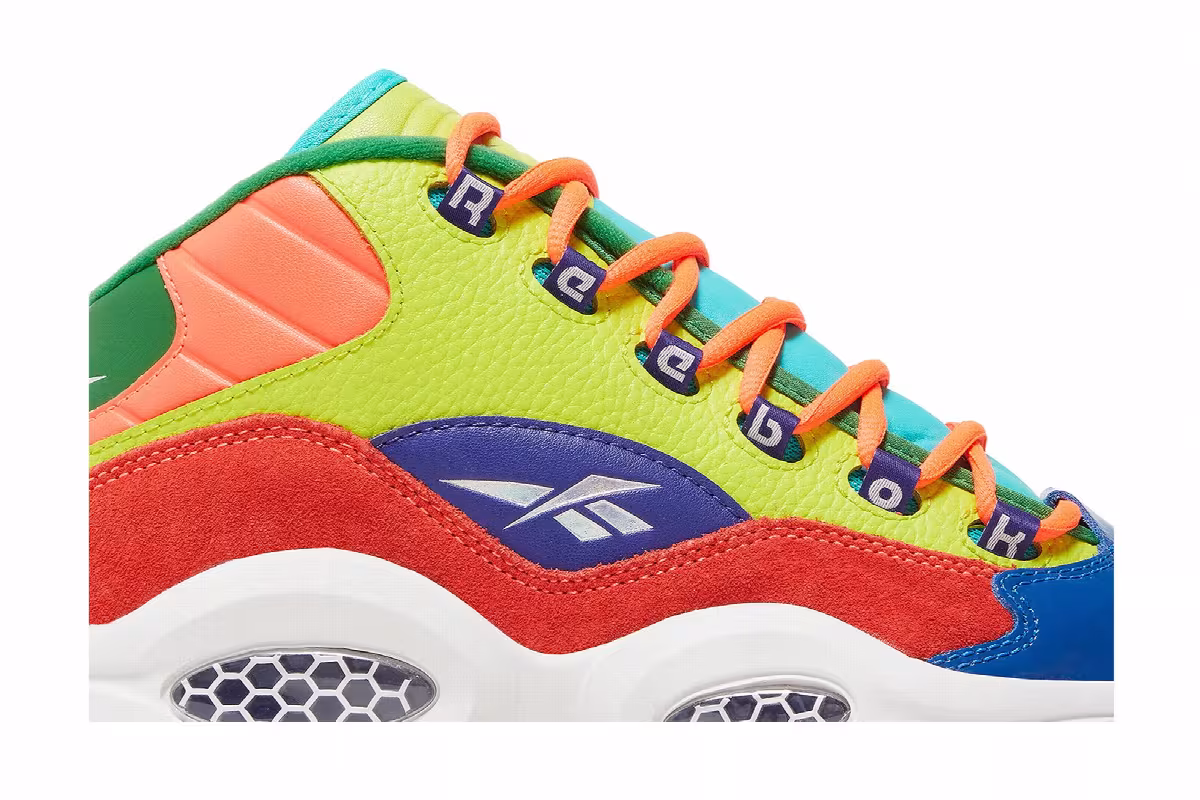Reebok Question Mid Big Kid Color Explosion, view 3
