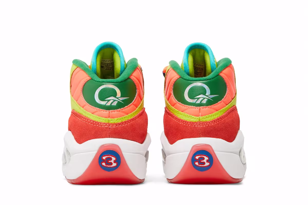 Reebok Question Mid Big Kid Color Explosion, view 7