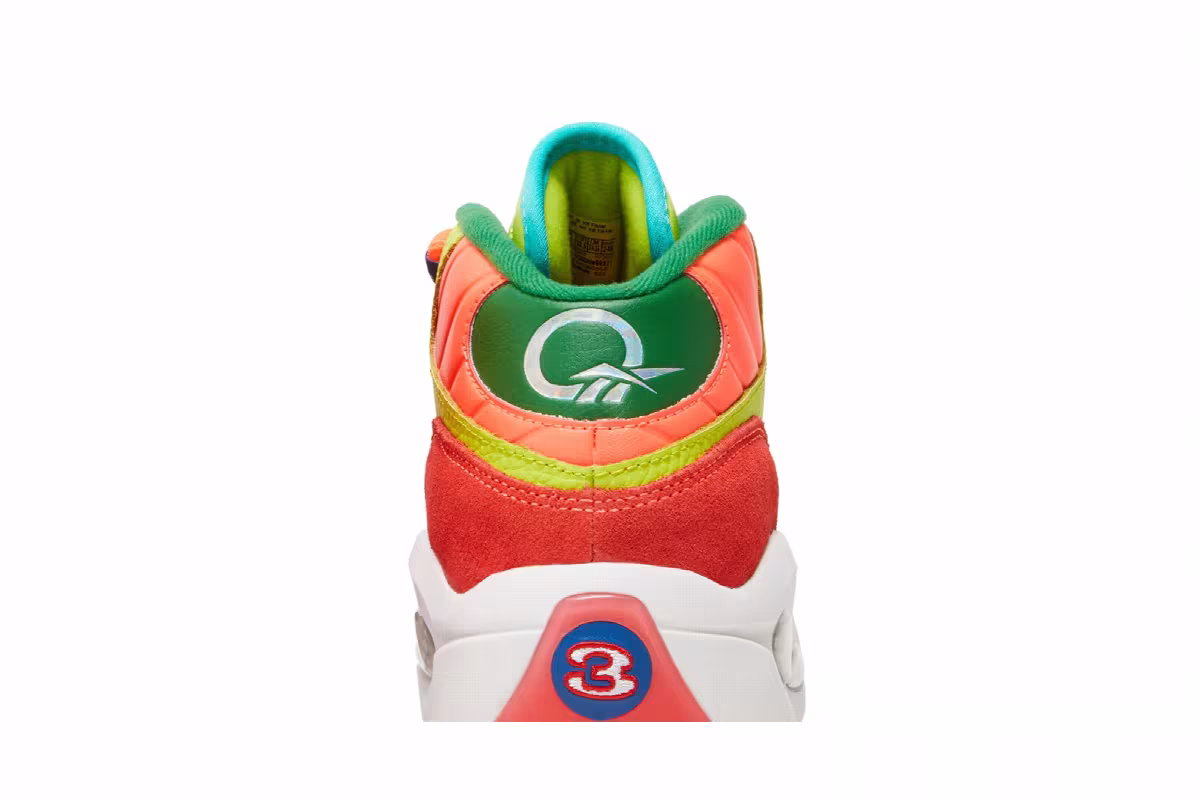 Reebok Question Mid Big Kid Color Explosion, view 8