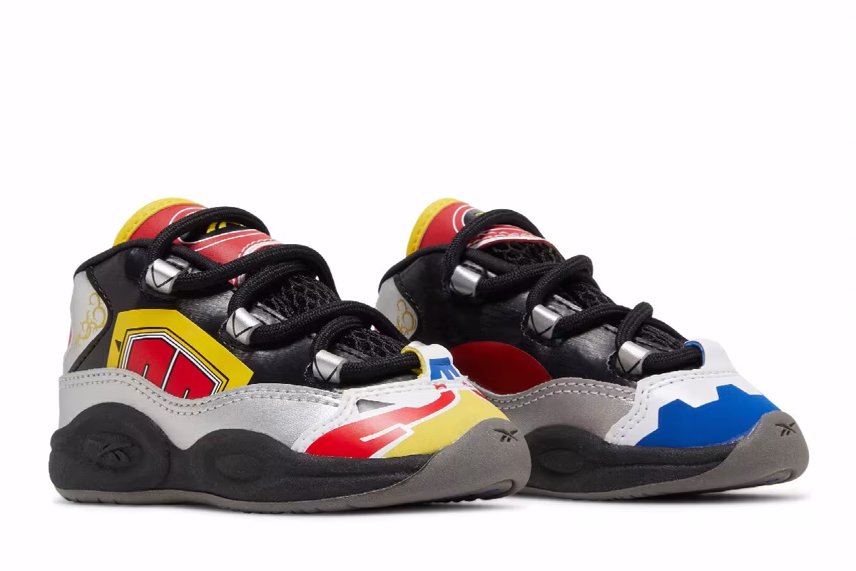 Power Rangers x Reebok Question Mid Toddler Megazord Battle Mode!, view 9