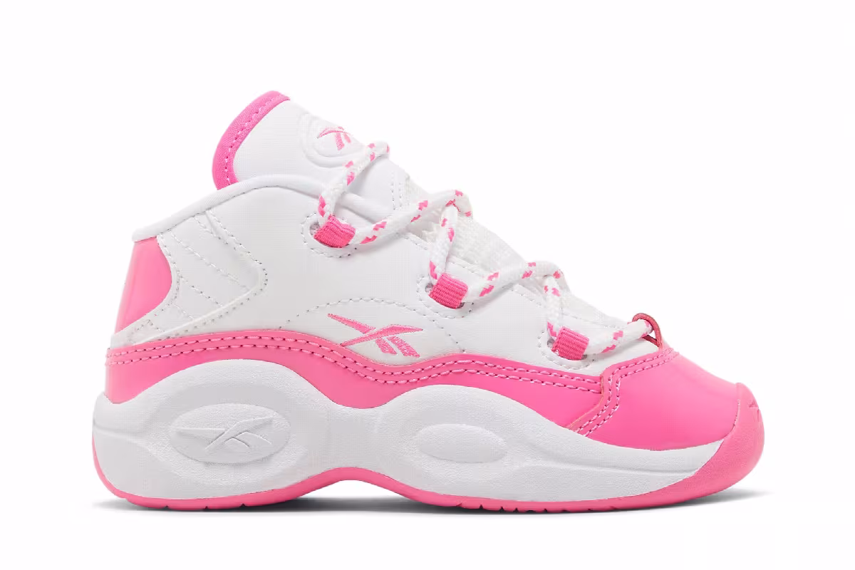 Reebok Question Mid Toddler Atomic Pink, view 2