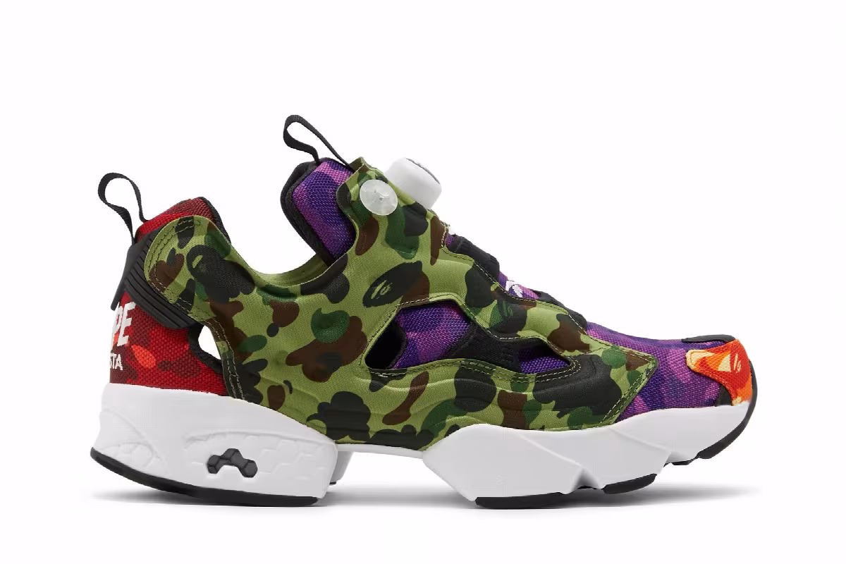 BAPE x Reebok InstaPump Fury OG Multi Camo, view 2