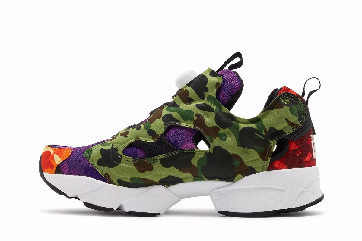BAPE x Reebok InstaPump Fury OG Multi Camo, view 4