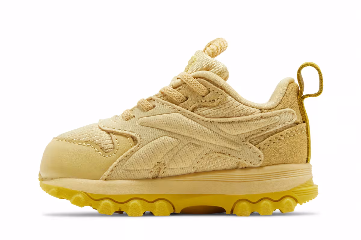 Cardi B x Reebok Classic Leather V2 Toddler Weathered Yellow, view 4