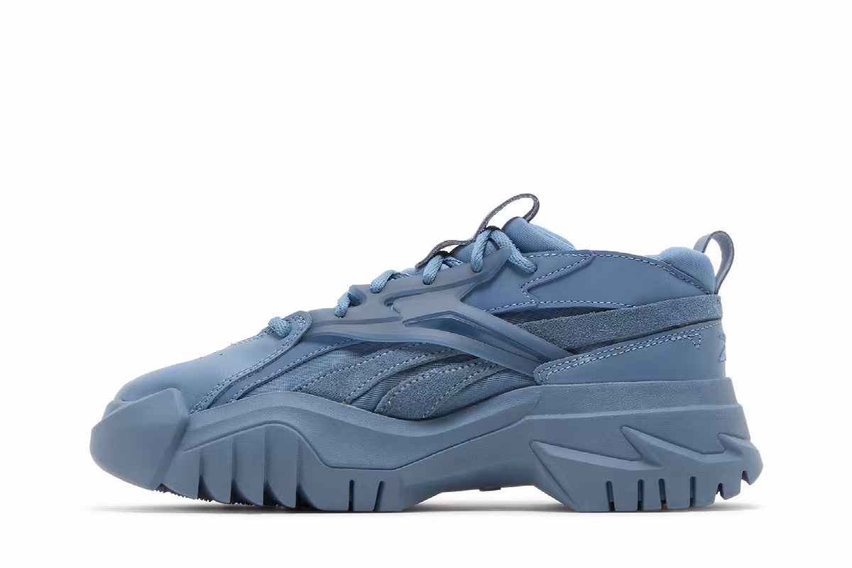 Reebok Cardi B x Club C V2 Big Kid Blue Slate, view 4