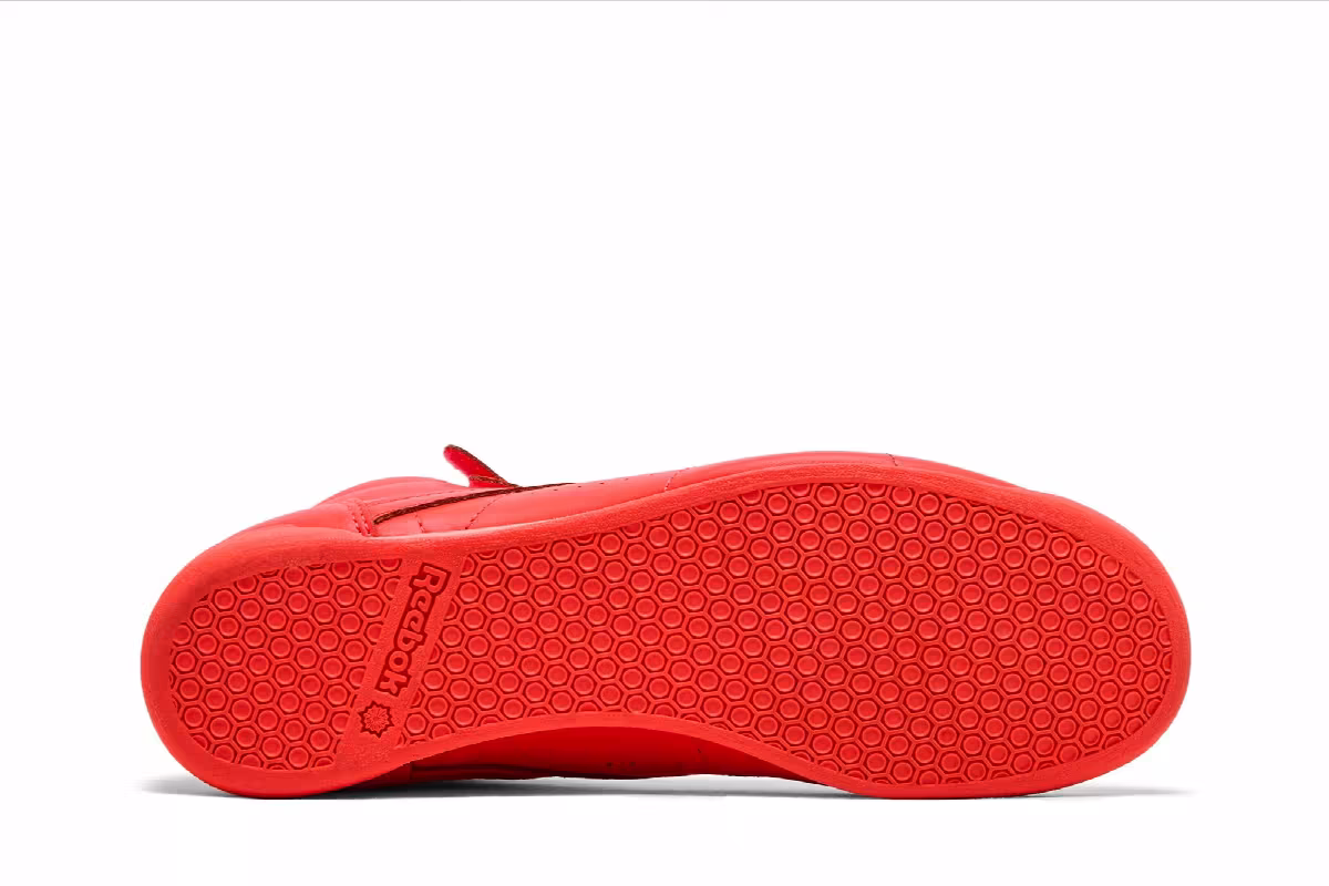 Reebok Women's Freestyle Hi Orange Flare, view 5