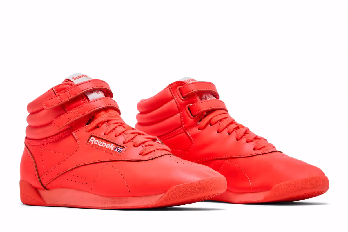 Reebok Women's Freestyle Hi Orange Flare, view 9