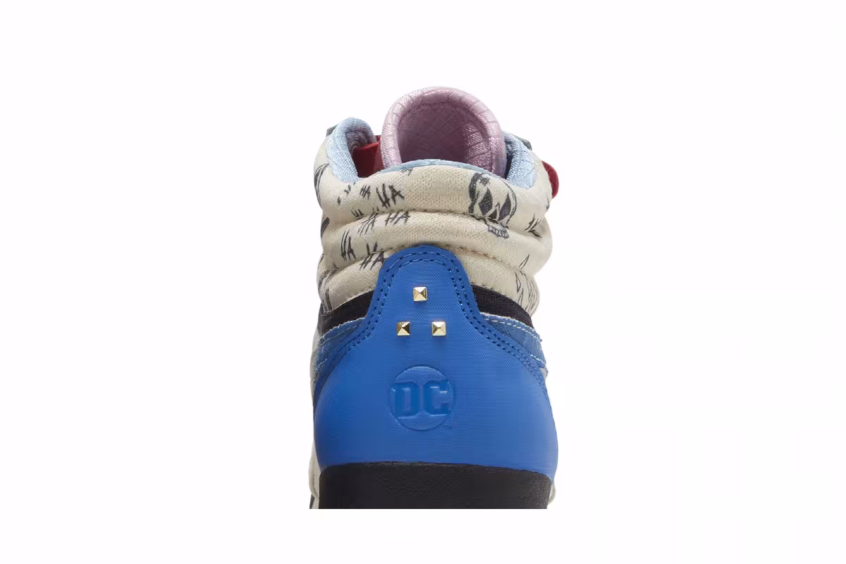 DC Comics x Reebok Women's Freestyle High Harley Quinn, view 8