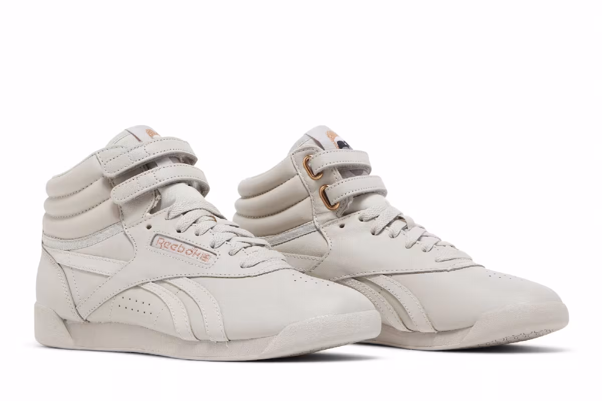 Cardi B x Reebok Women's Freestyle High Moonstone Boulder Grey, view 9