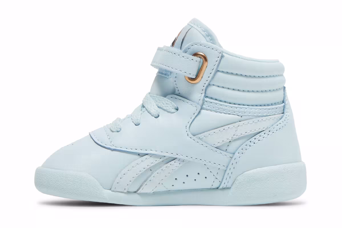 Cardi B x Reebok Freestyle High Toddler Glass Blue, view 4