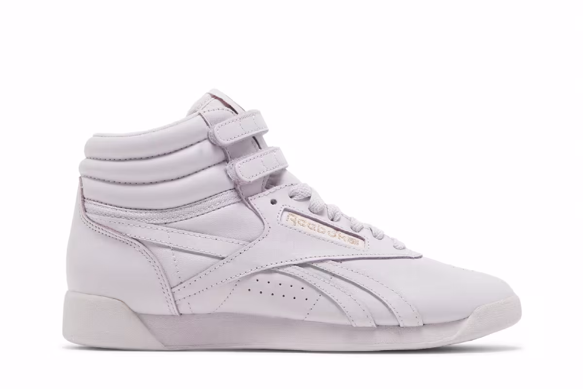 Cardi B x Reebok Women's Freestyle High Quartz Glow Lilac Fog, view 2