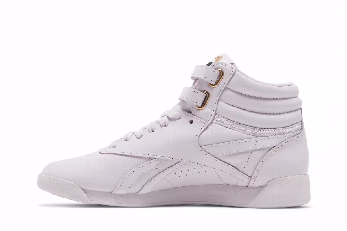 Cardi B x Reebok Women's Freestyle High Quartz Glow Lilac Fog, view 4
