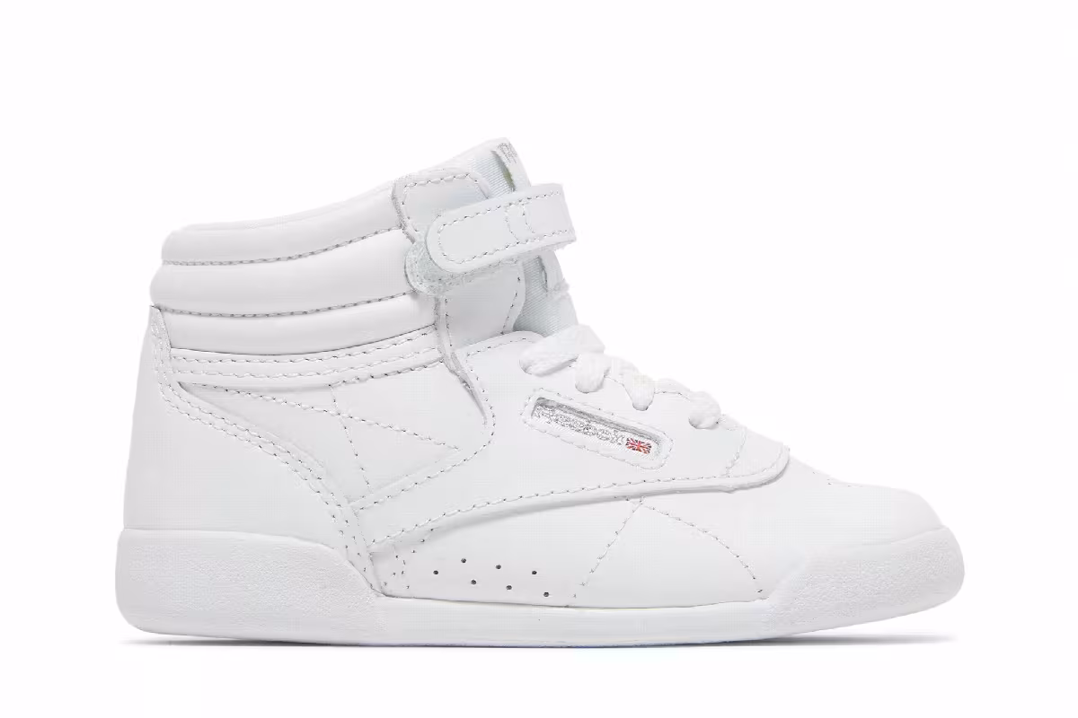 Reebok Freestyle High Toddler Triple White, view 2