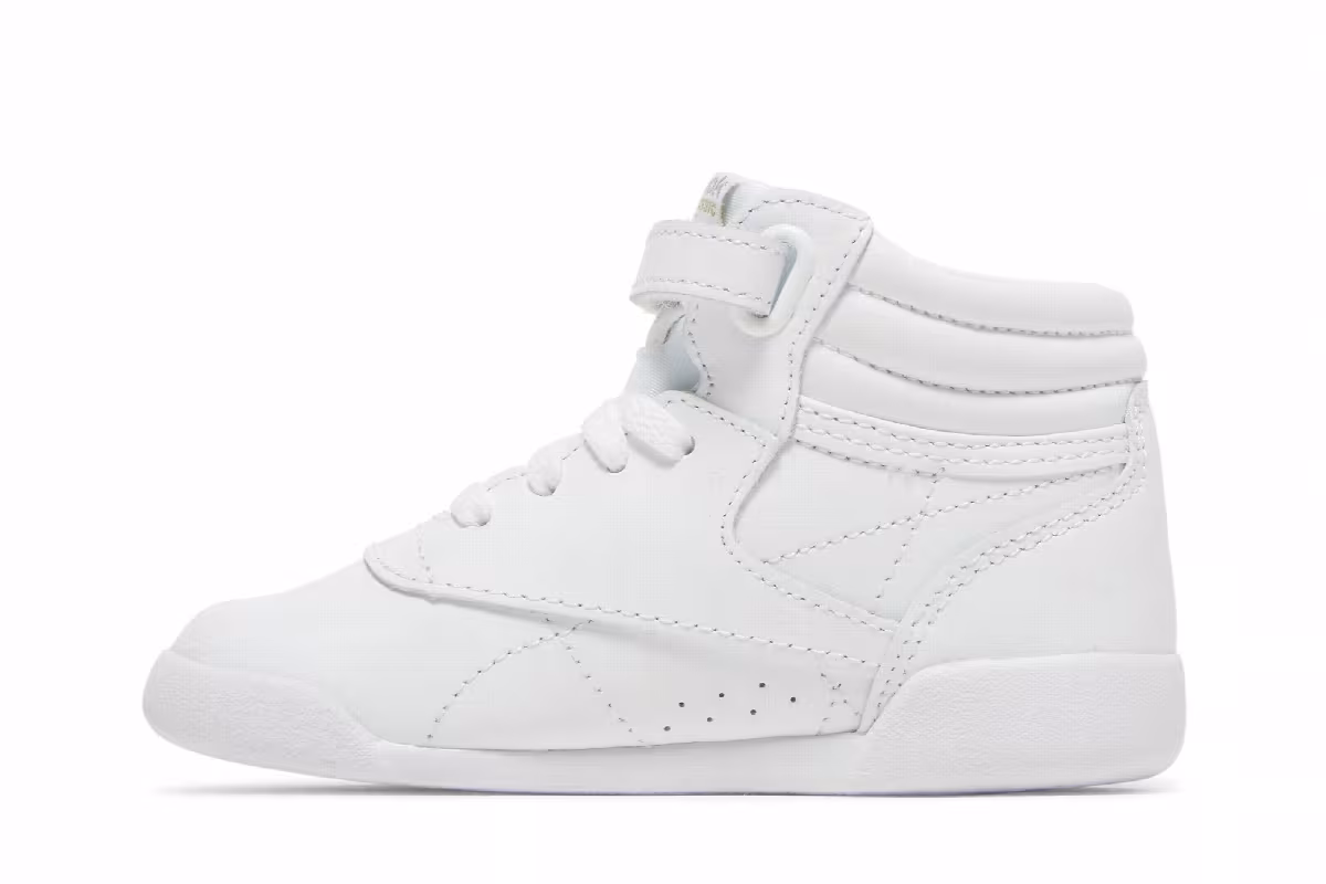 Reebok Freestyle High Toddler Triple White, view 4