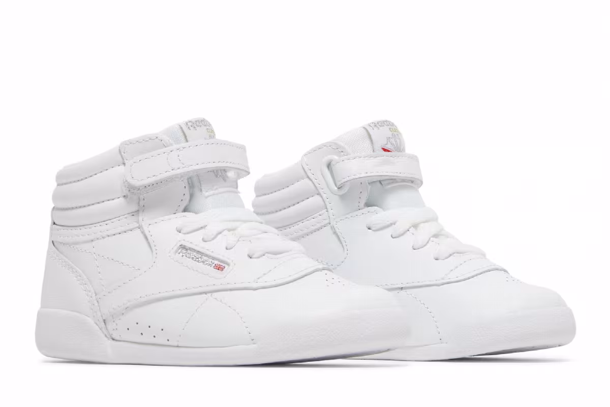 Reebok Freestyle High Toddler Triple White, view 9