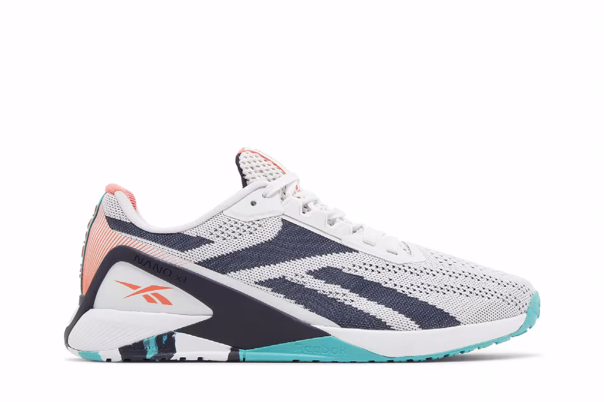 Reebok Nano X1 White Navy Teal, view 2