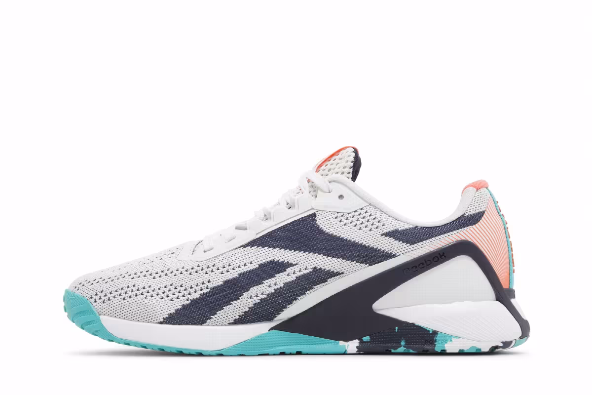 Reebok Nano X1 White Navy Teal, view 4