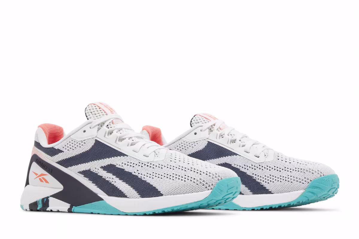 Reebok Nano X1 White Navy Teal, view 9