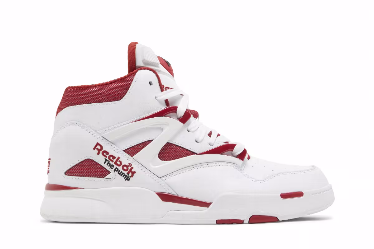 Reebok Pump Omni Zone 2 White Red, view 2