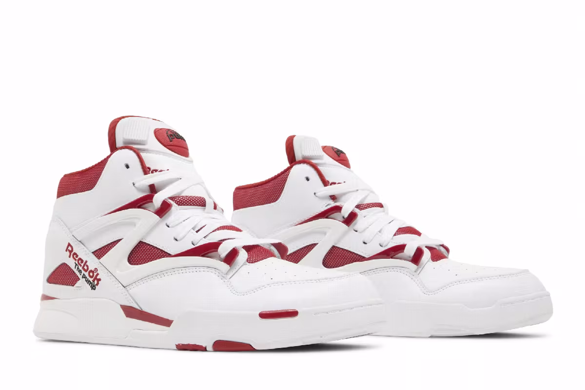 Reebok Pump Omni Zone 2 White Red, view 9