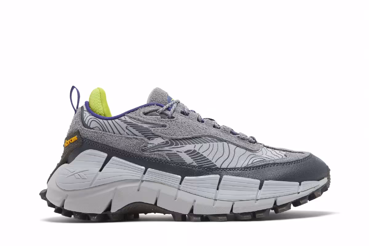 Reebok Zig Kinetica 2.5 Edge Grey Lime, view 2
