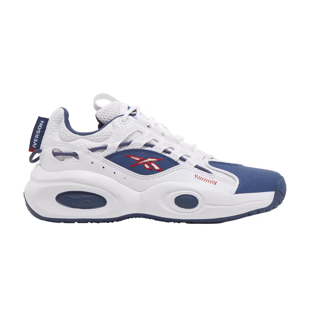 Reebok Solution Mid Big Kid White Batik Blue