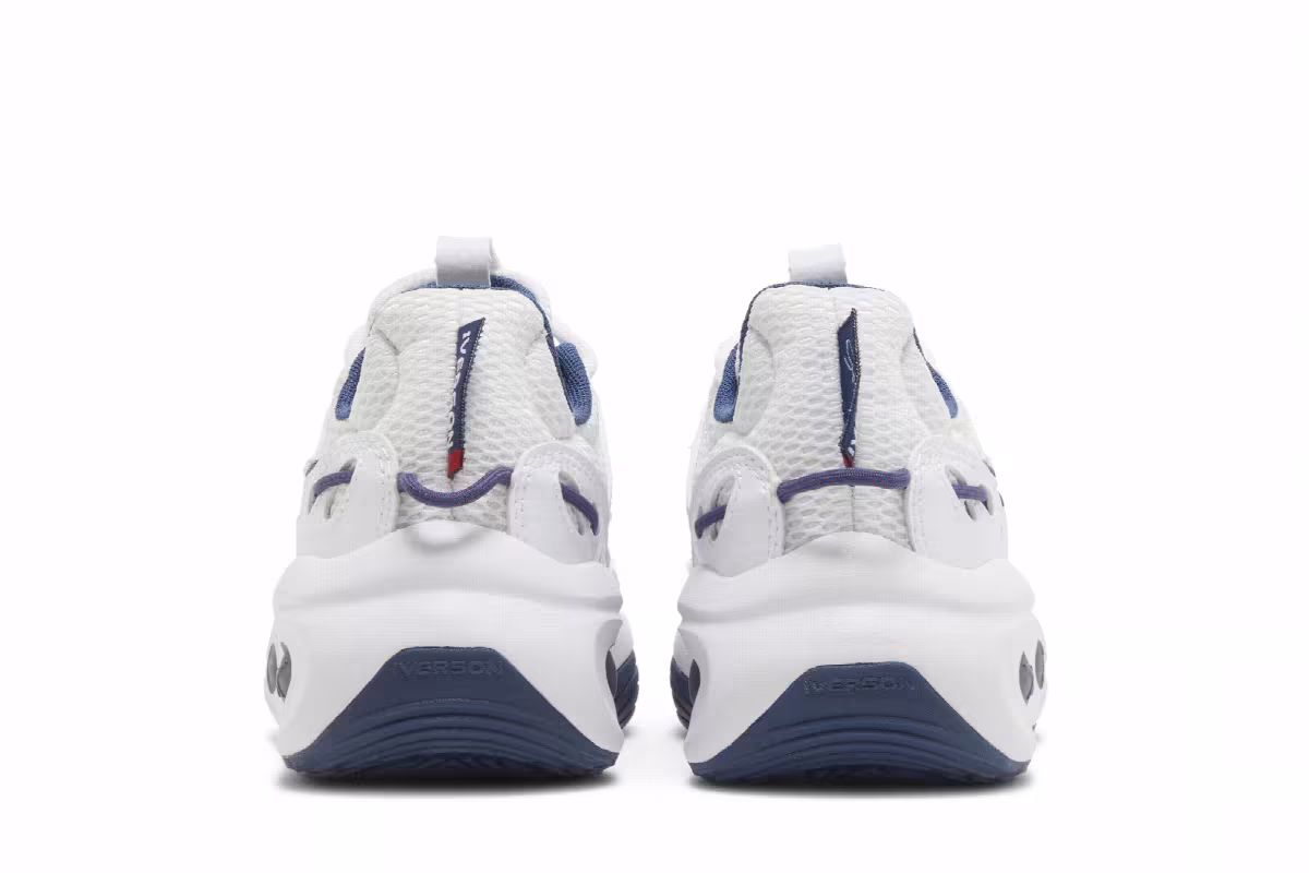 Reebok Solution Mid Big Kid White Batik Blue, view 7