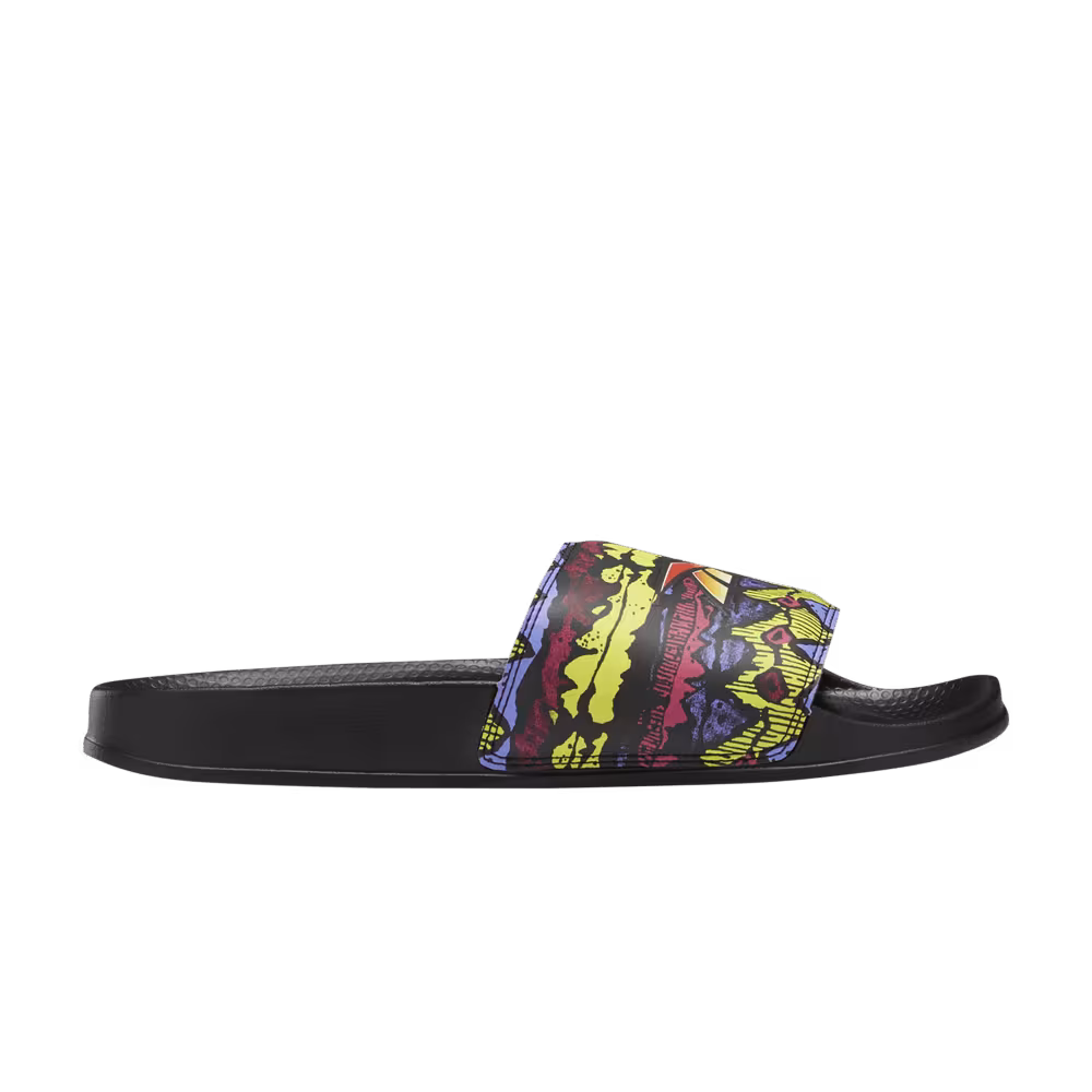 Street Fighter x Reebok Classic Slide Train Hard, Game Hard - Black