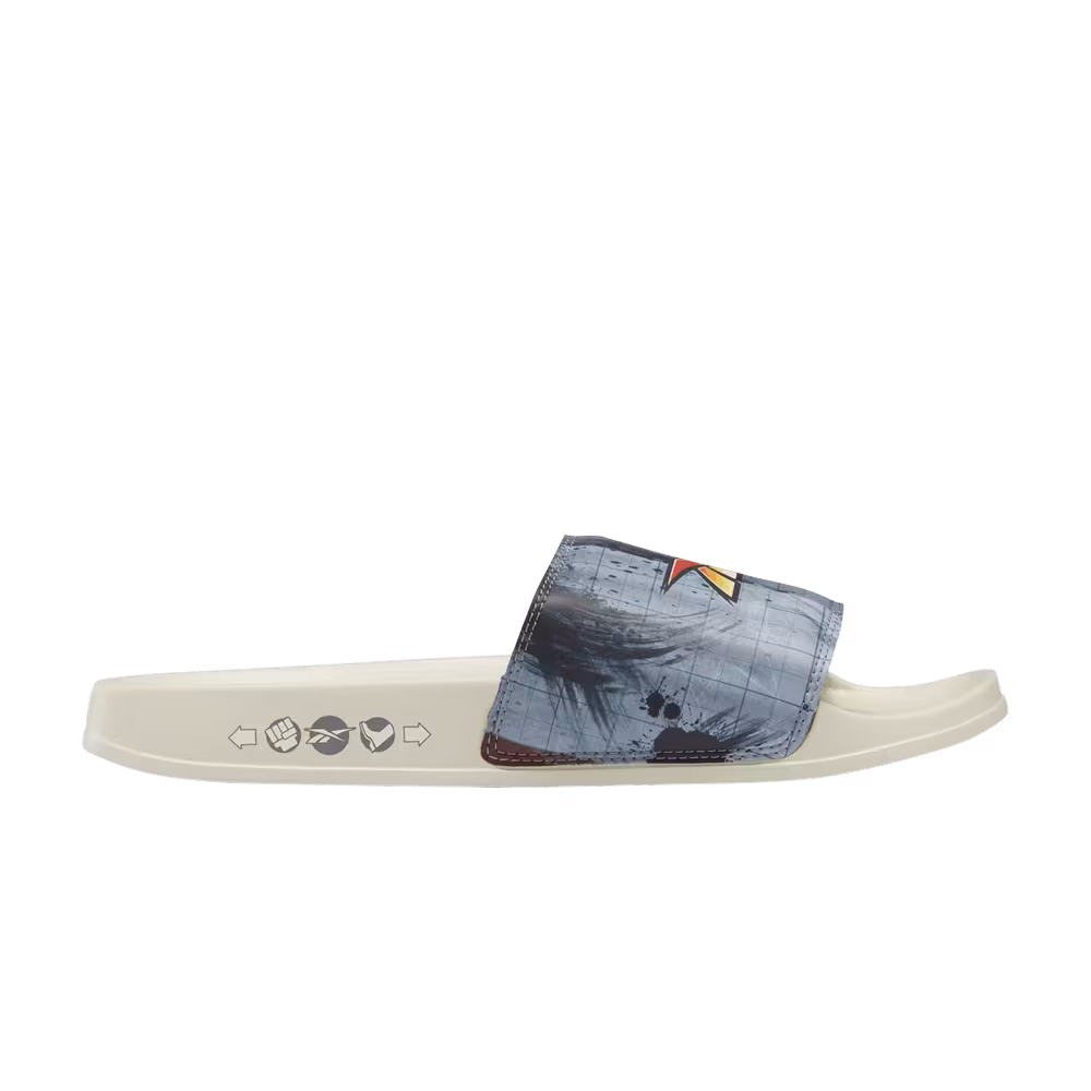Street Fighter x Reebok Classic Slide Train Hard, Game Hard - Foggy Grey