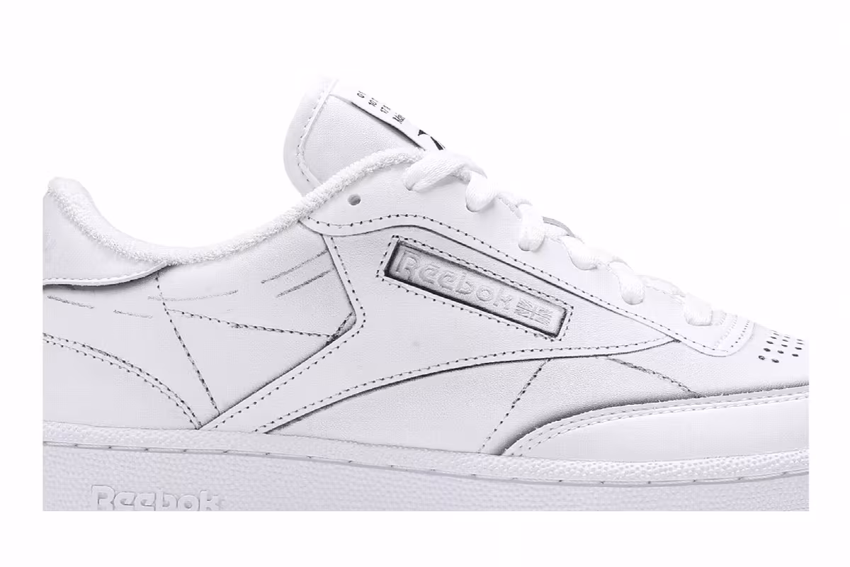Maison Margiela x Reebok Club C White, view 3