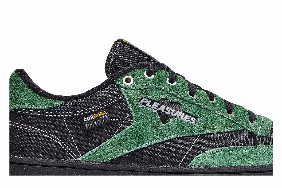 Pleasures x Reebok Club C 85 Pine Green, view 3