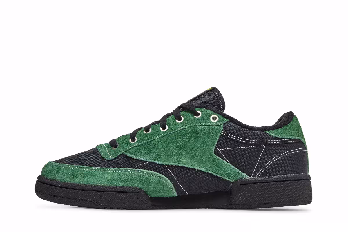 Pleasures x Reebok Club C 85 Pine Green, view 4