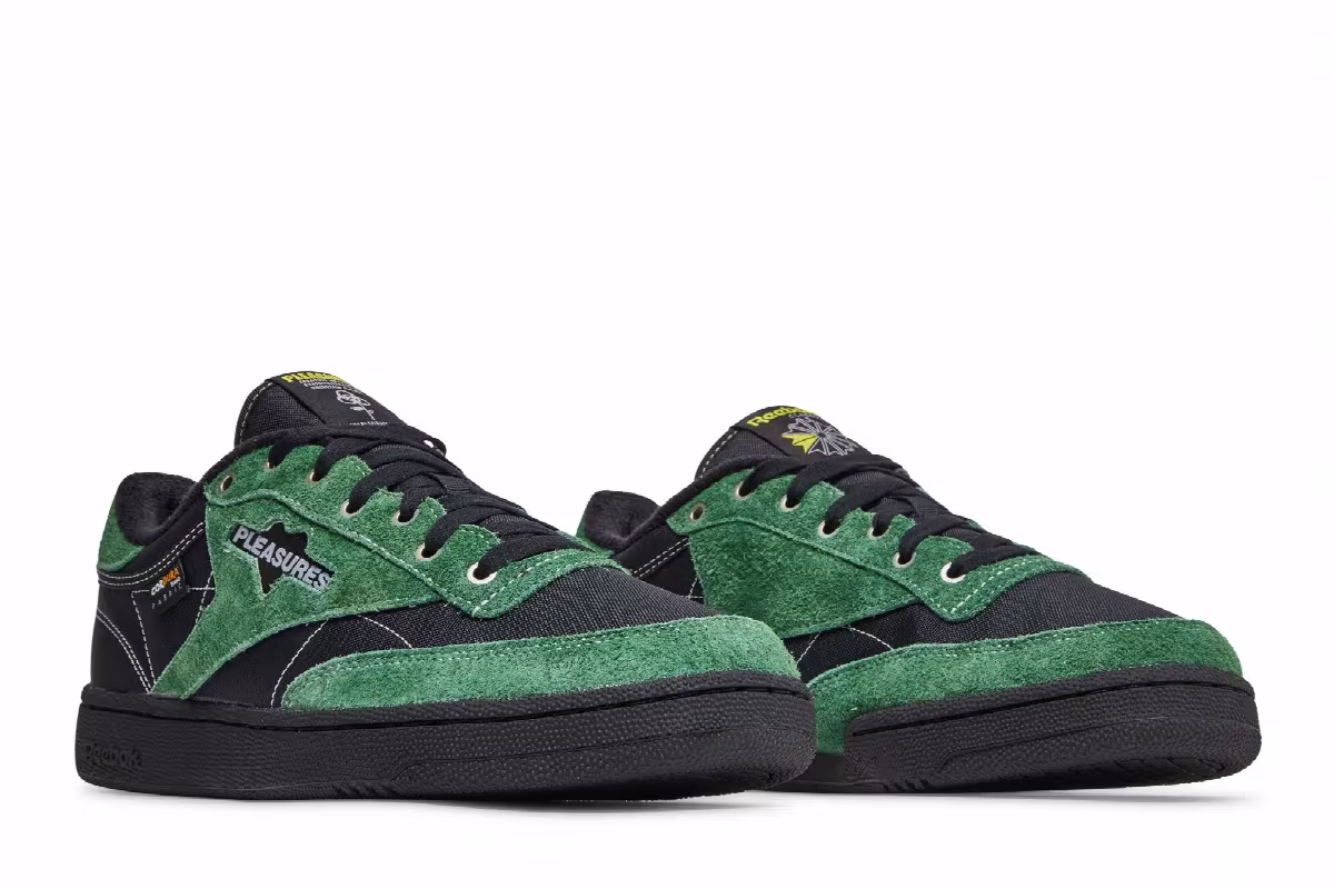Pleasures x Reebok Club C 85 Pine Green, view 9