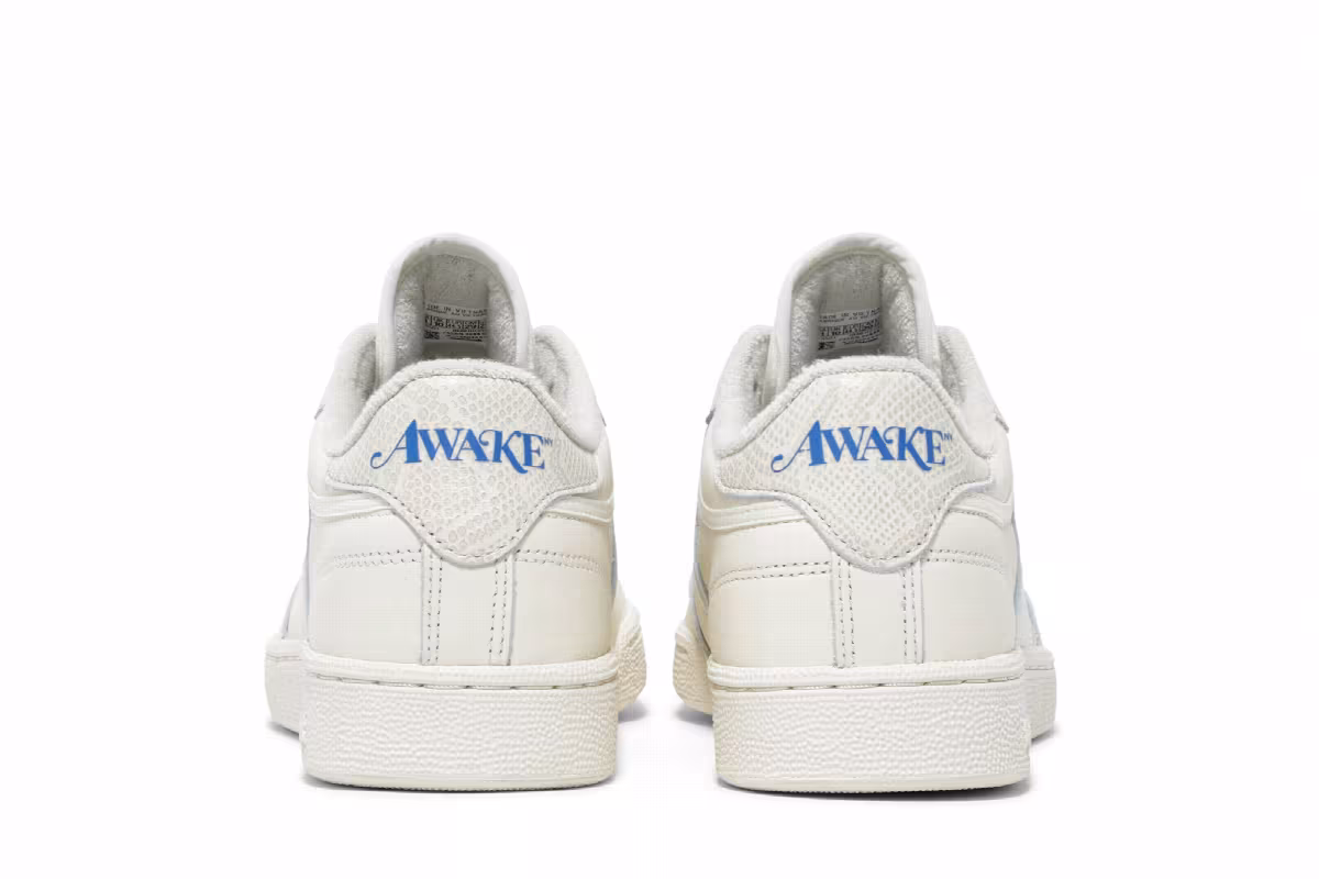 Awake NY x Reebok Club C 85 White Snakeskin, view 7