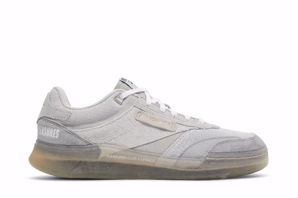 Pleasures x Reebok Club C Legacy Pure Grey, view 2