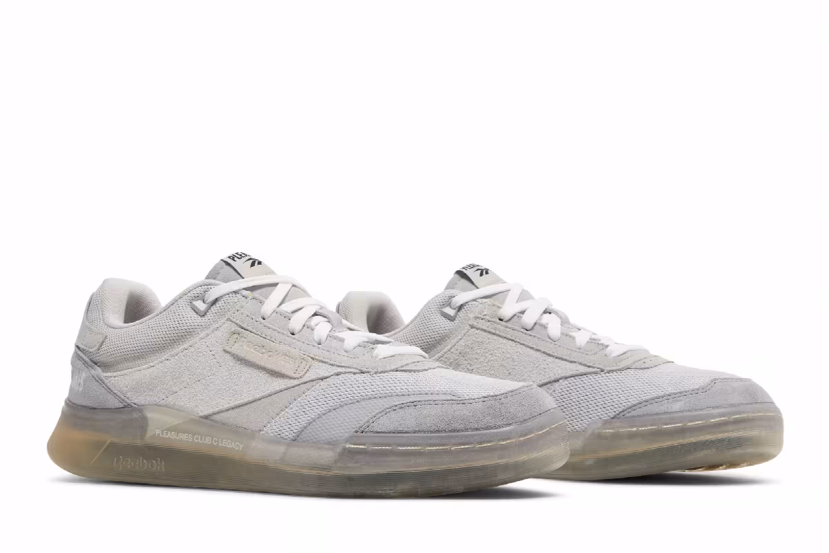 Pleasures x Reebok Club C Legacy Pure Grey, view 9