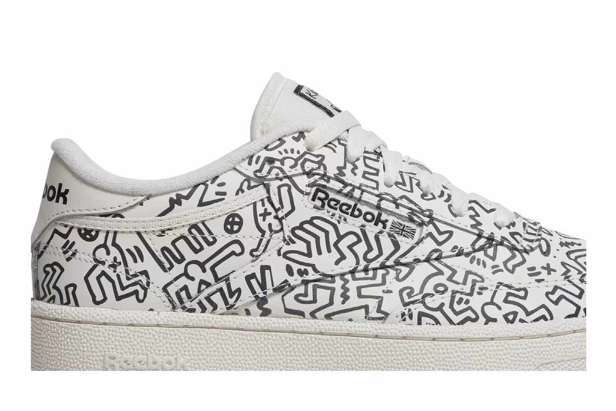 Keith Haring x Reebok Club C Dancing Figures Allover Print, view 3
