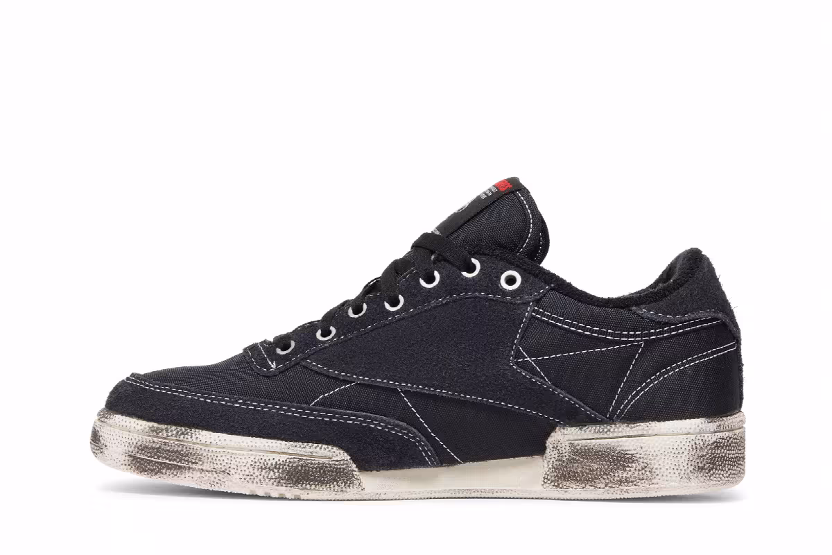 Pleasures x Reebok Club C 85 Black Chalk, view 4