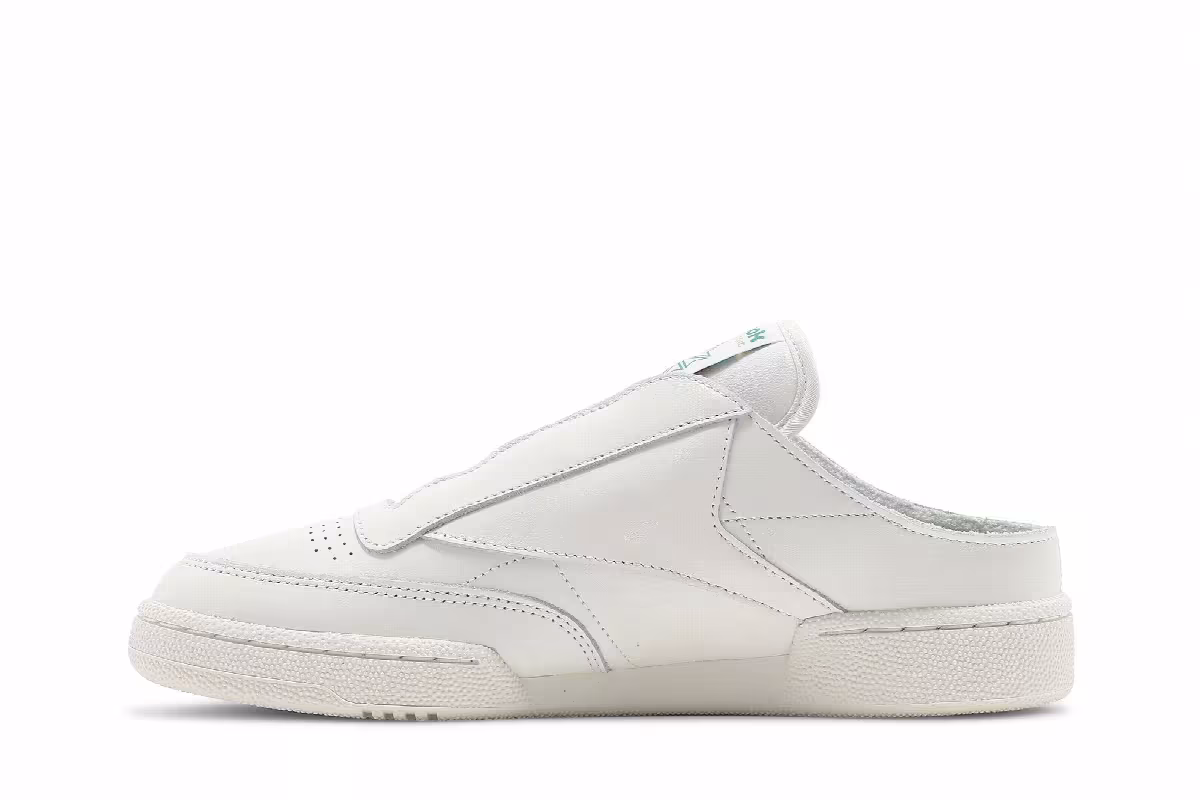 Reebok Club C Laceless Mule Chalk Glen Green, view 4