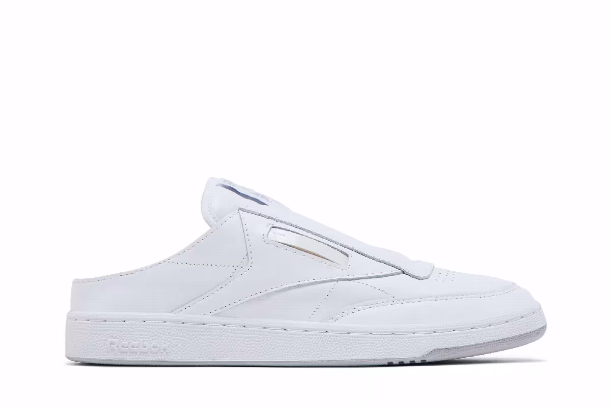 BEAMS x Reebok Club C Laceless Mule White Cold Grey, view 2