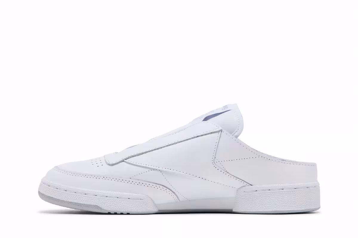 BEAMS x Reebok Club C Laceless Mule White Cold Grey, view 4