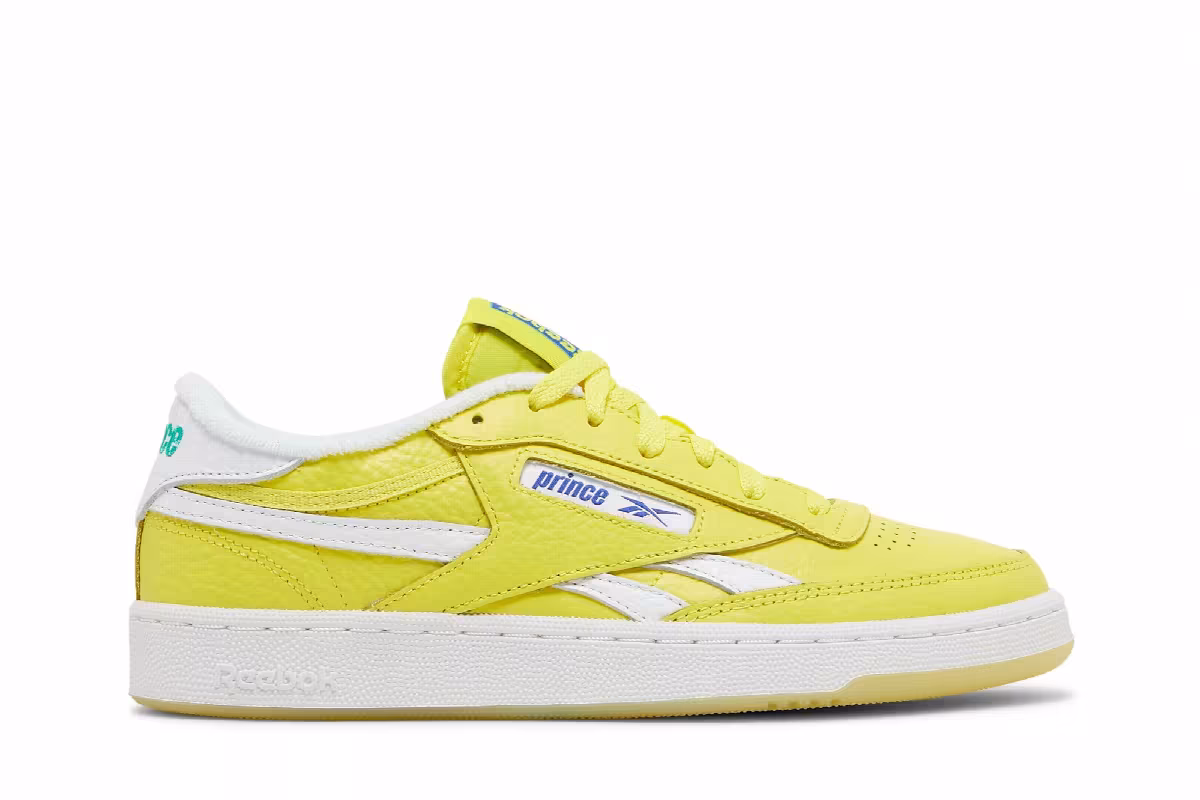 Prince x Reebok Club C Revenge Stinger Yellow, view 2