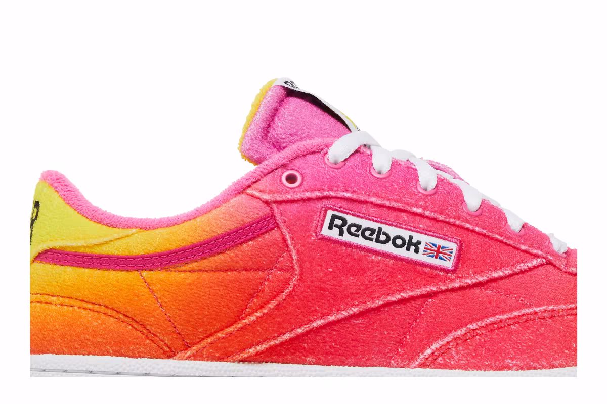 Daniel Moon x Reebok Club C 85 Atomic Pink Alert Yellow, view 3