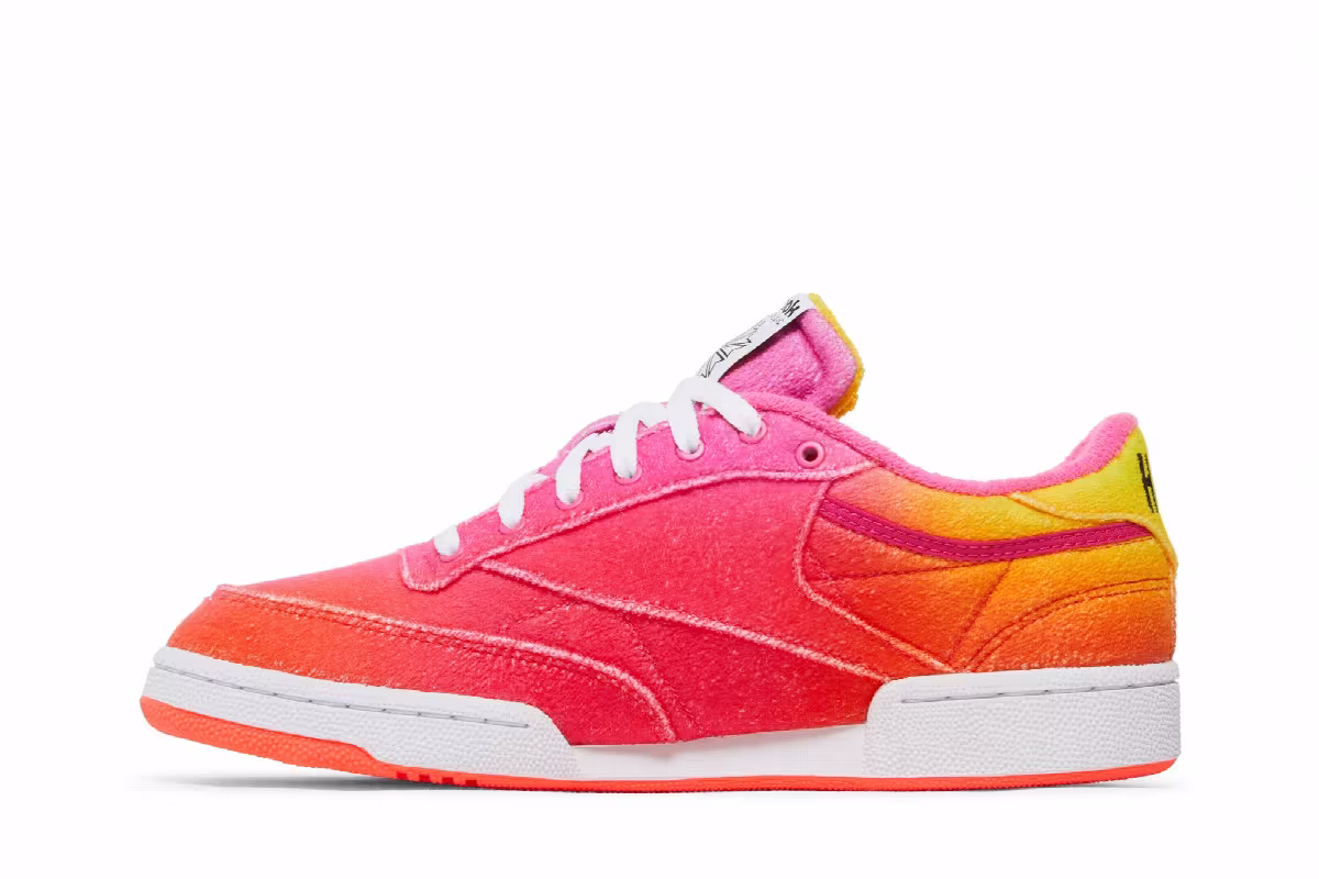 Daniel Moon x Reebok Club C 85 Atomic Pink Alert Yellow, view 4