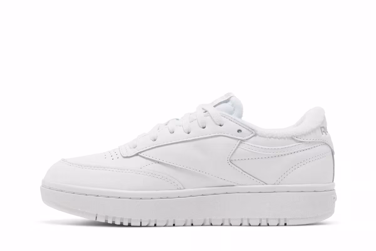 Reebok Women's Club C Double White Cold Grey, view 4