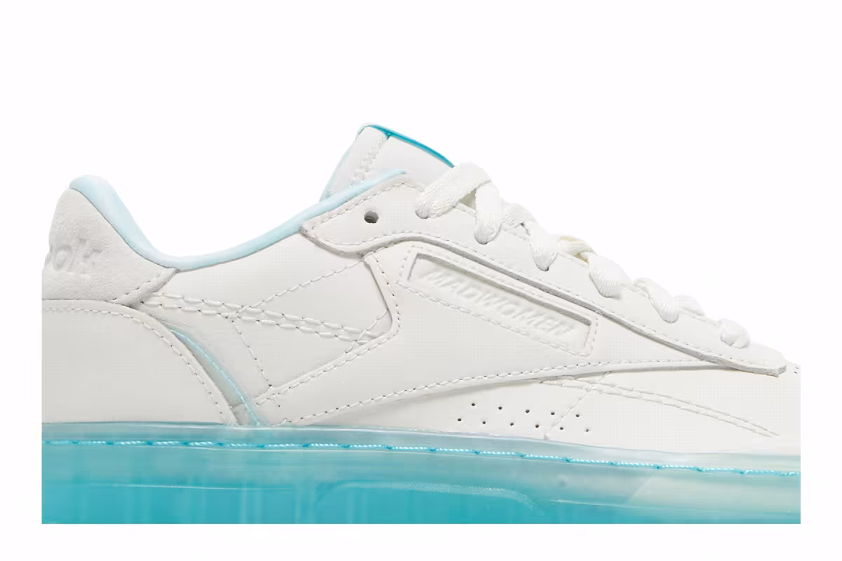 MadWomen x Reebok Women's Club C Double Geo Chalk Hydro Blue, view 3