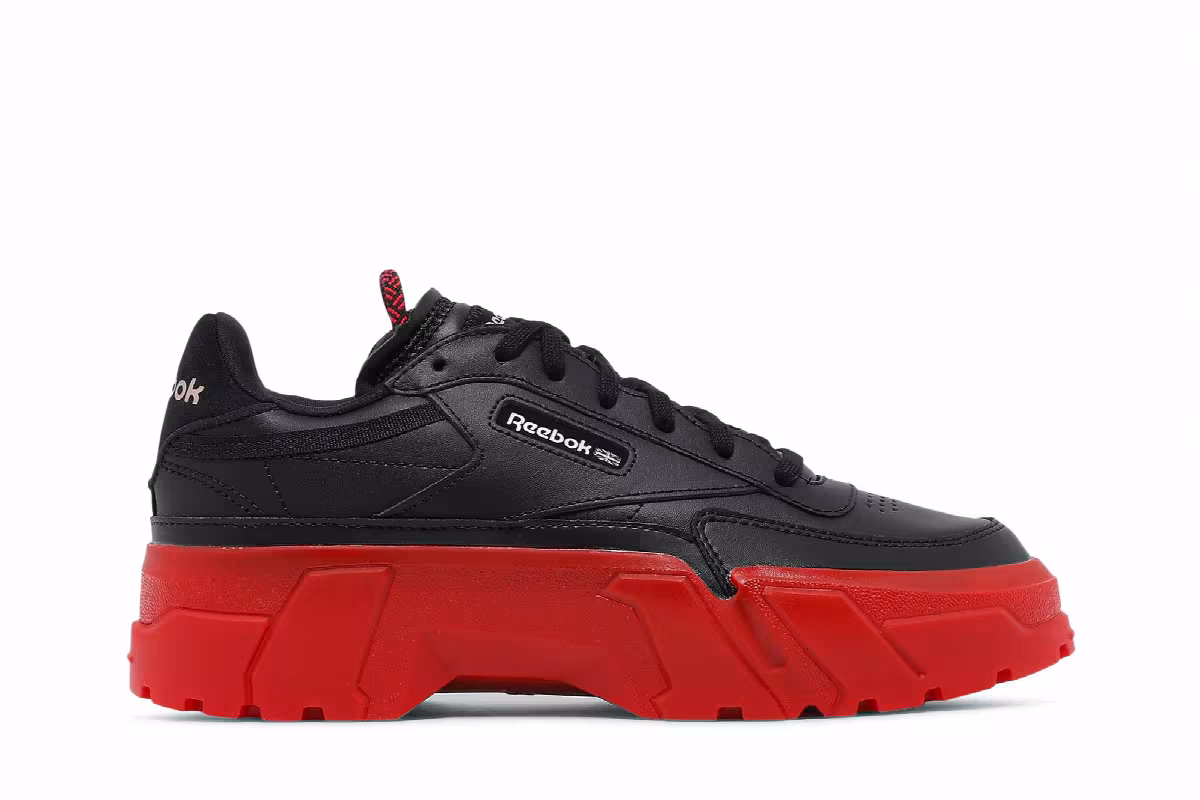 Cardi B x Reebok Women's Club C Black Vector Red, view 2