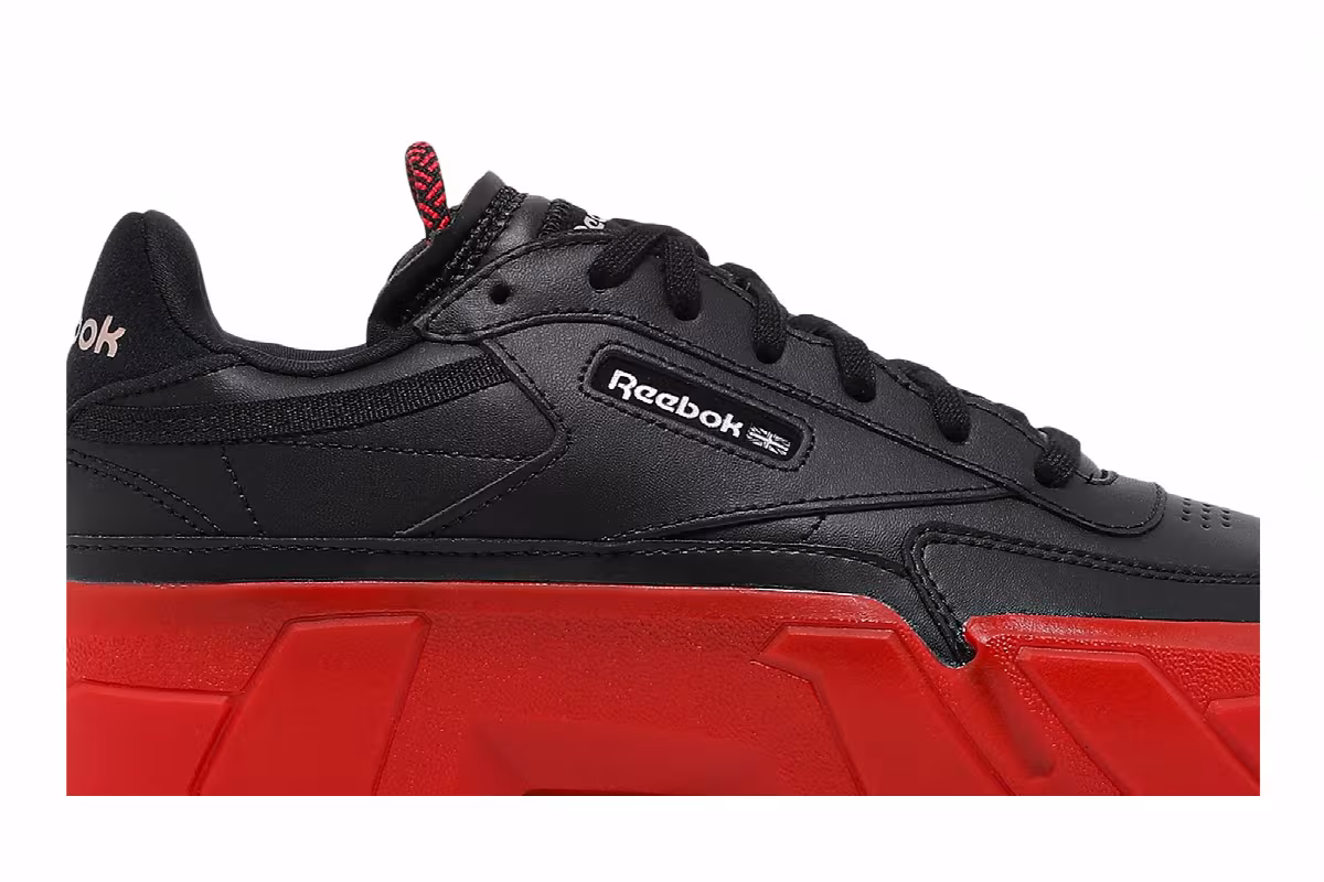 Cardi B x Reebok Women's Club C Black Vector Red, view 3