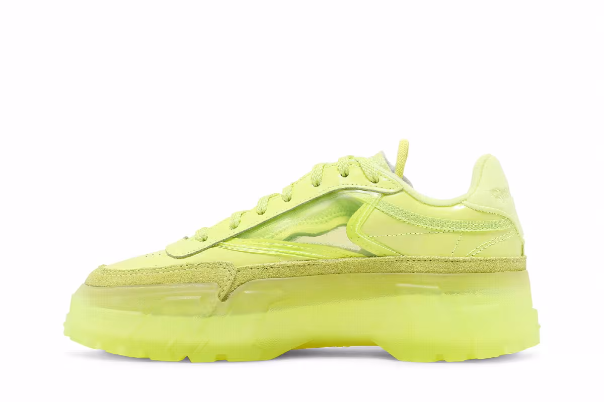 Cardi B x Reebok Women's Club C High Vis Green, view 4