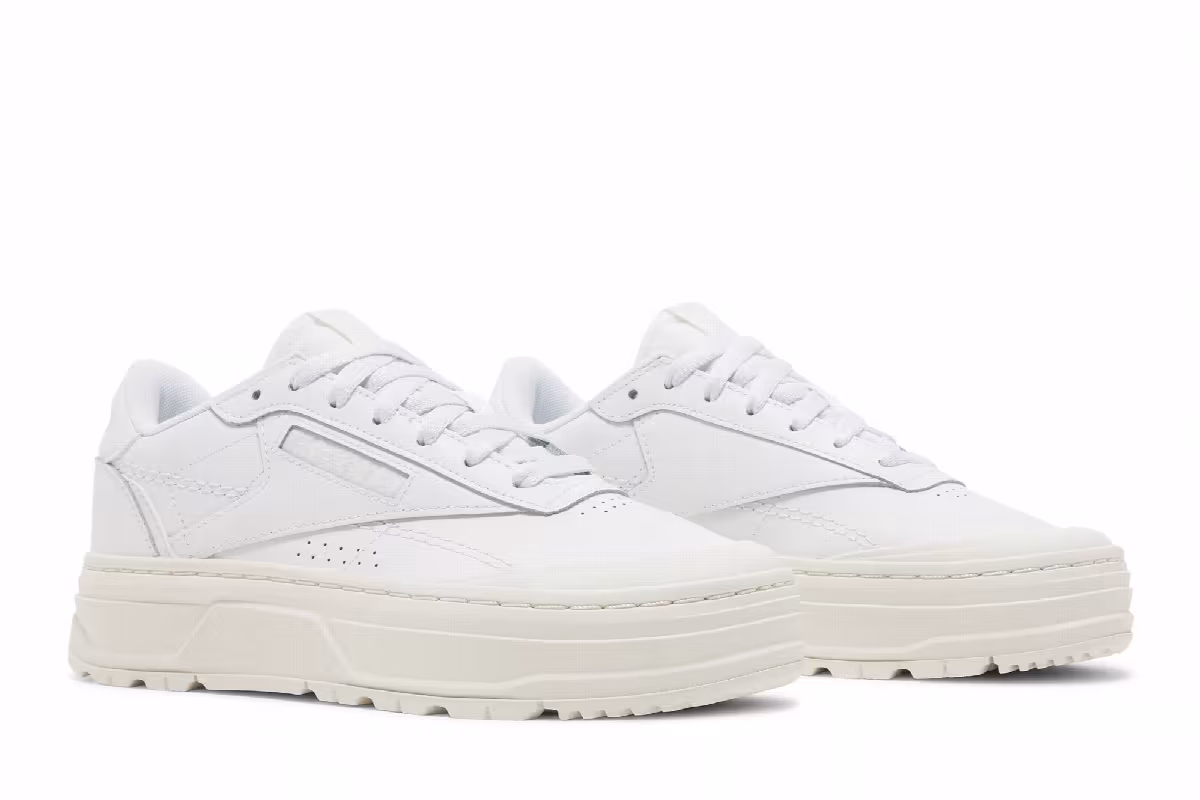 Reebok Women's Club C Double Geo Triple White, view 9